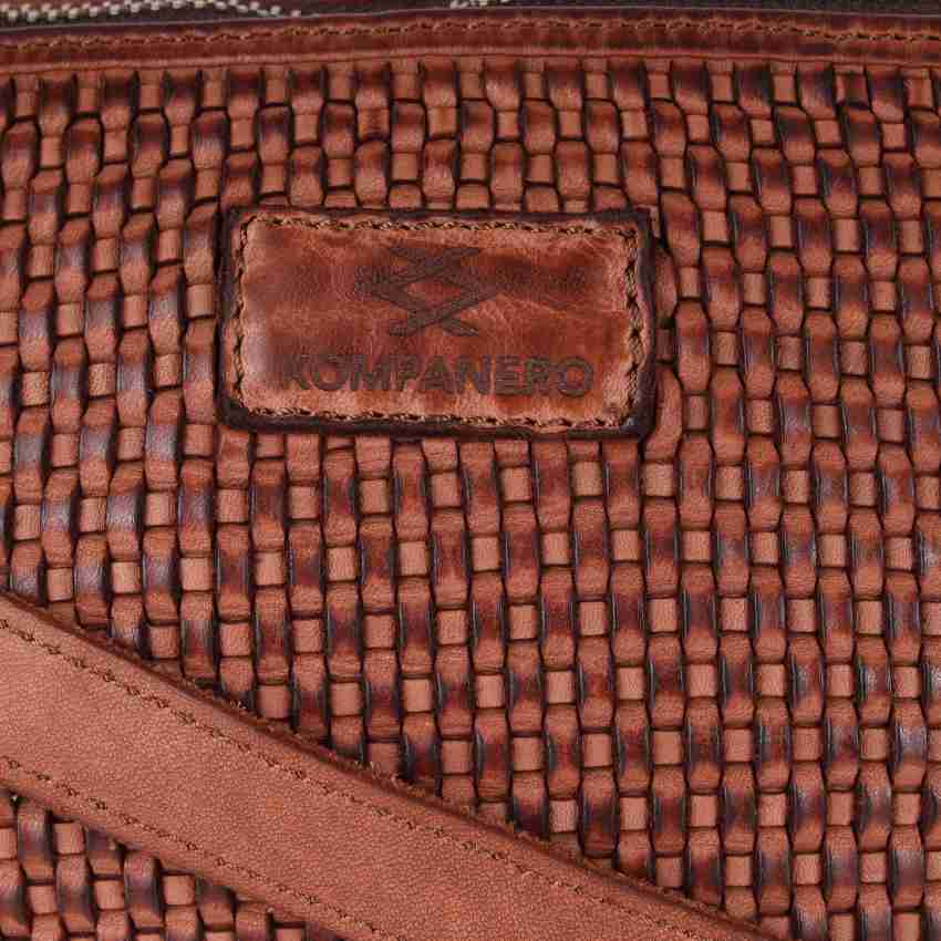 Buy Kompanero Brown Genuine Leather Slingbag (B-9361-COGNAC) at