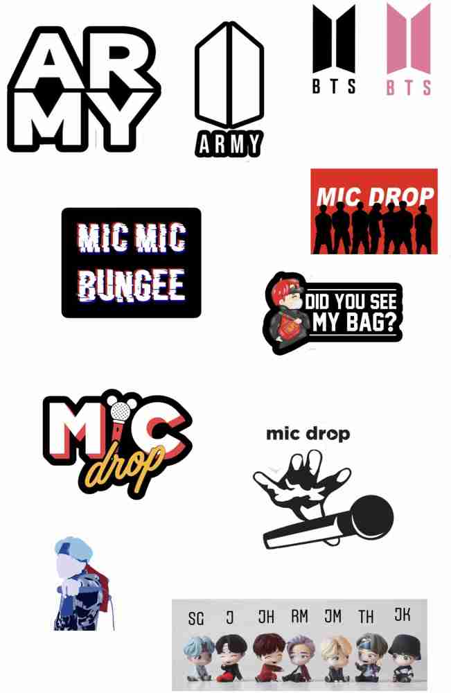 BTS Mic Drop Stickers | Kpop Sticker pack | Bangtan Stickers