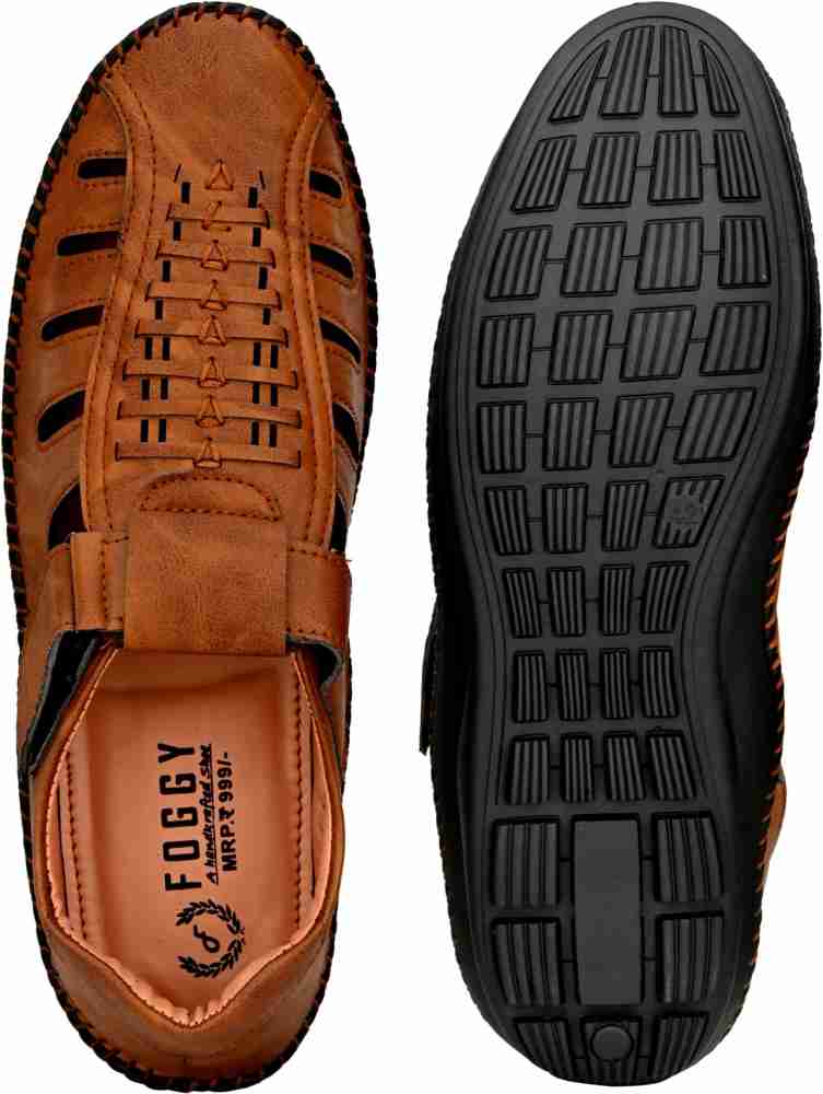 FOGGY Men Tan Sandals Buy FOGGY Men Tan Sandals Online at Best