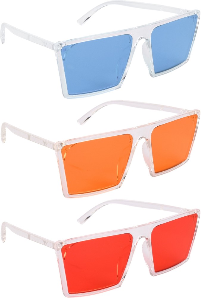 Younky Combo of Stylish Wayfarer Sunglasses for Men And Women |SPP022-355|White| - with Box