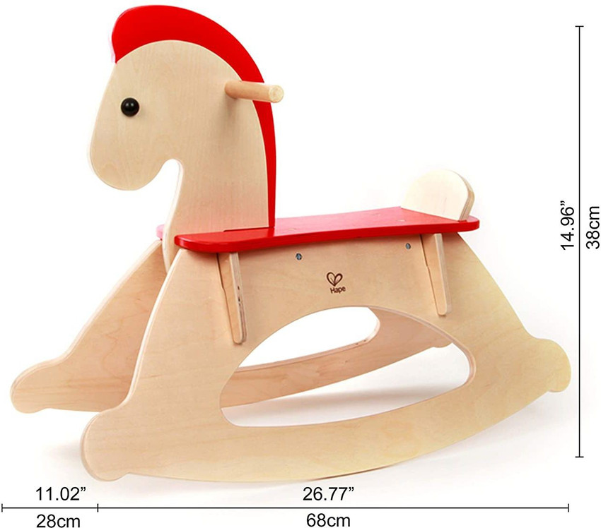 Hape Wooden Rock and Ride Rocking Horse Beige Bouncer Buy Baby