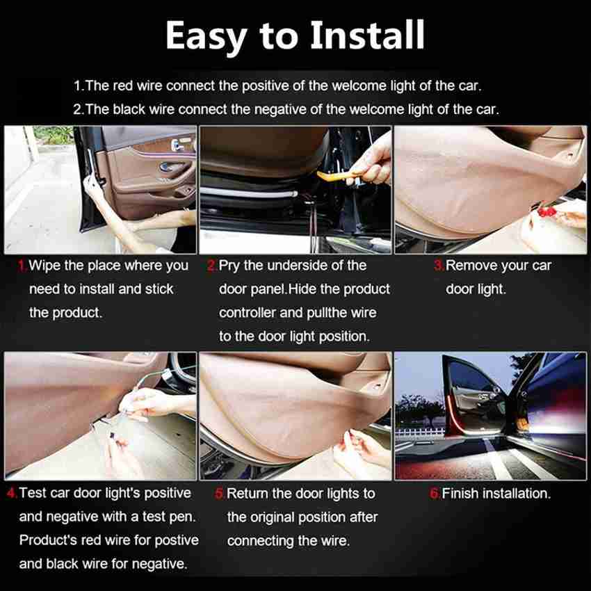 Car door panel store lights