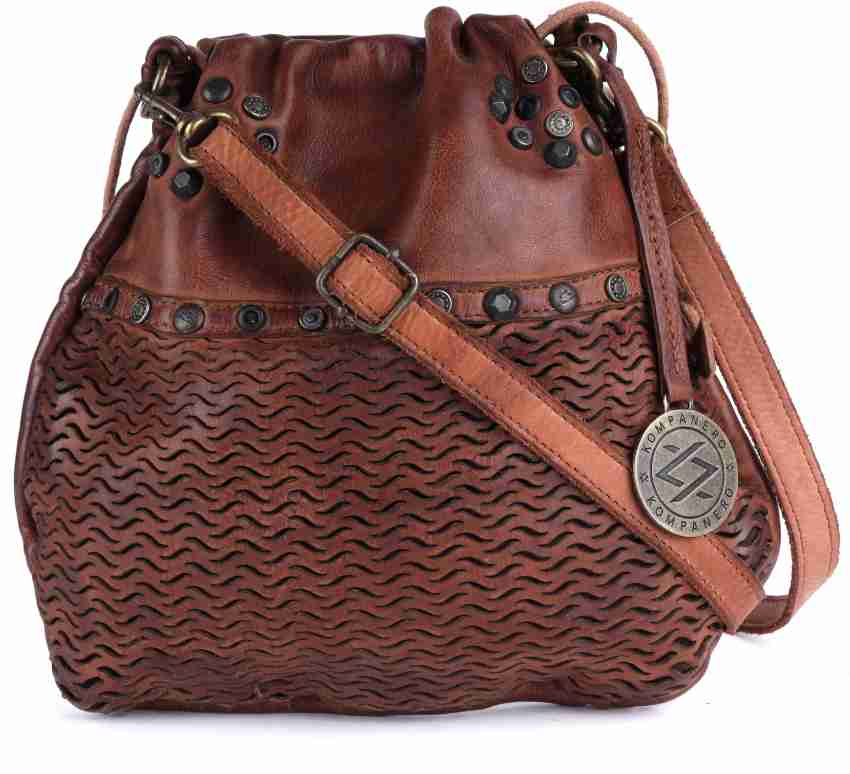 Kompanero Brown Sling Bag Flora- The Sling Cognac - Price in