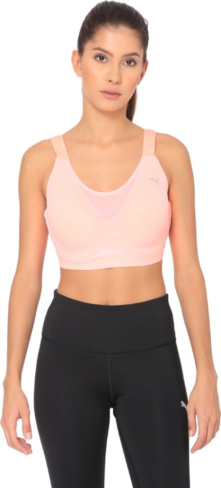 Buy Puma womens sportswear fit lightly padded sports bra pink