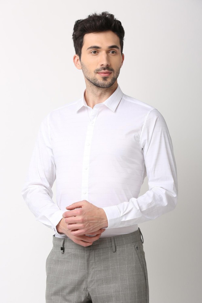 Louis Philippe Casual Shirts : Buy Louis Philippe Men Blue Slim Fit  Textured Full Sleeves Casual Shirt Online