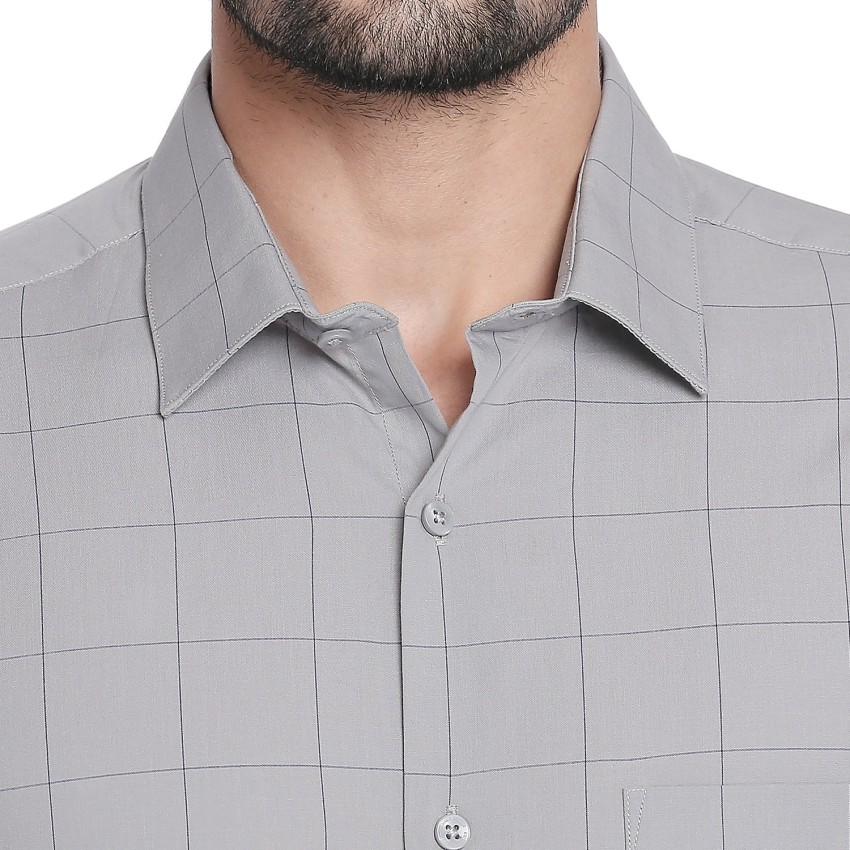 Richard Parker by Pantaloons Men Checkered Casual Grey Shirt - Buy Richard  Parker by Pantaloons Men Checkered Casual Grey Shirt Online at Best Prices  in India