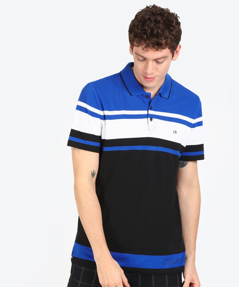 Calvin klein discount striped polo