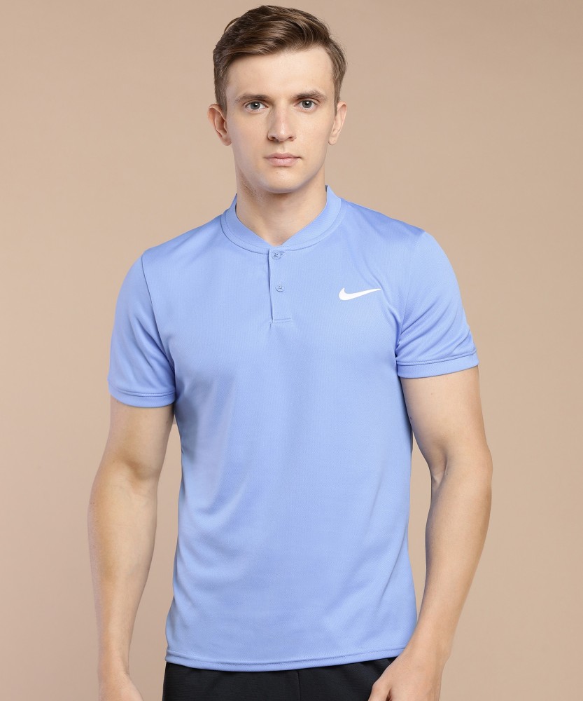 NIKE Solid Men Henley Neck Light Blue T Shirt Buy NIKE Solid Men Henley Neck Light Blue T Shirt Online at Best Prices in India Flipkart