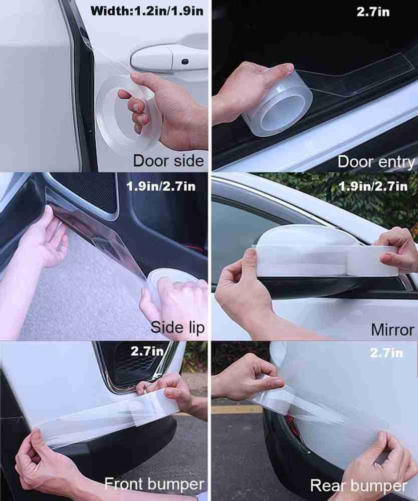 PECUNIA Car Door Transparent Seal Strip Door Edge Guard Bumper