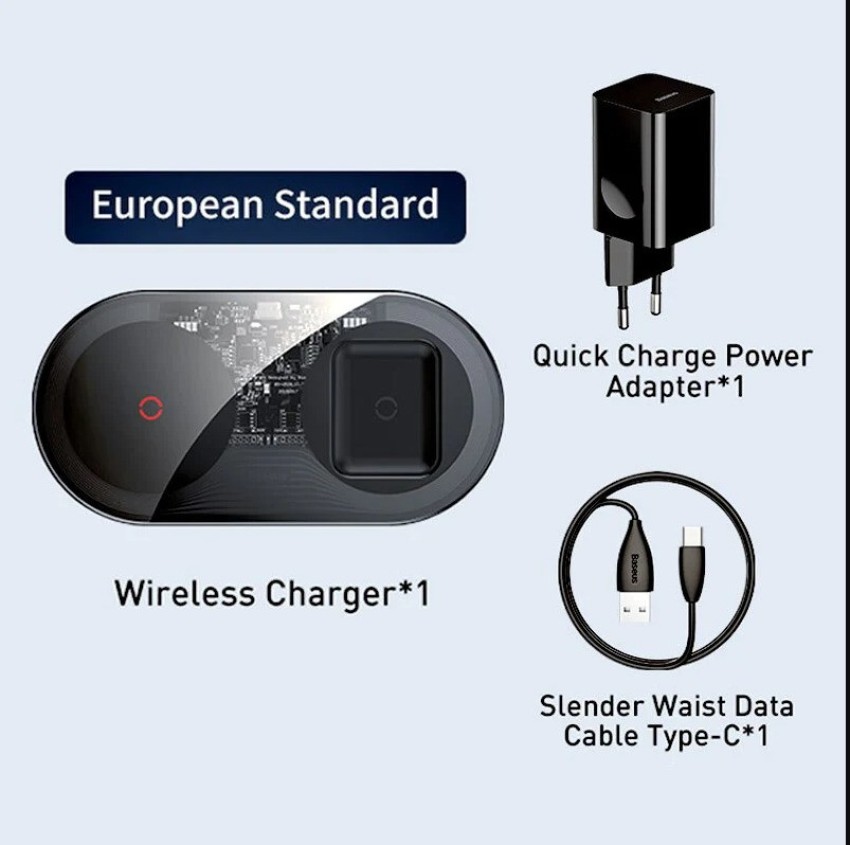 Chargeur Induction Baseus Dual Phone Quick Charge Noir
