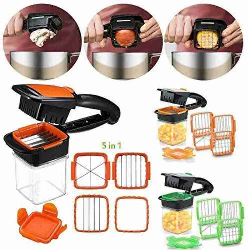 5 In 1 Multi Function Vegetable Cutter Manual Vegetable Dicer Fruit, Quick  Chopper