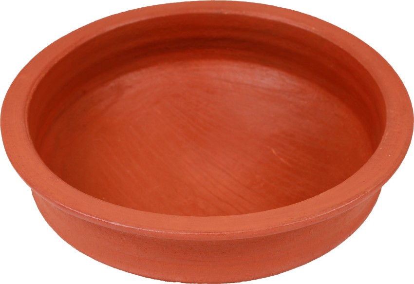 Unglazed Clay Pot for Cooking & Serving with Lid/ LEAD-FREE Earthen Kadai,  Handi