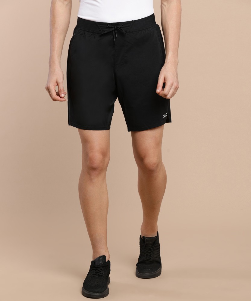 REEBOK Solid Black Shorts - Buy REEBOK Men Black Sports Shorts Online Best Prices in India | Flipkart.com