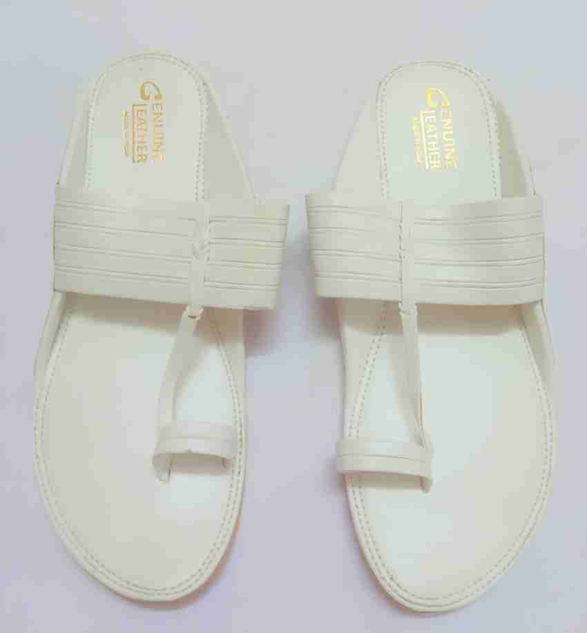 Kolhapuri chappal deals white colour