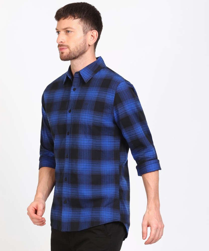 Calvin klein outlet plaid shirt