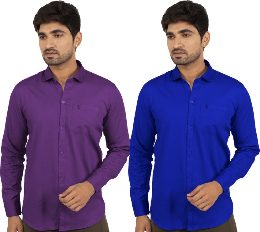 blue violet shirt