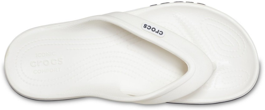 Crocs bayaband discount white flip flops