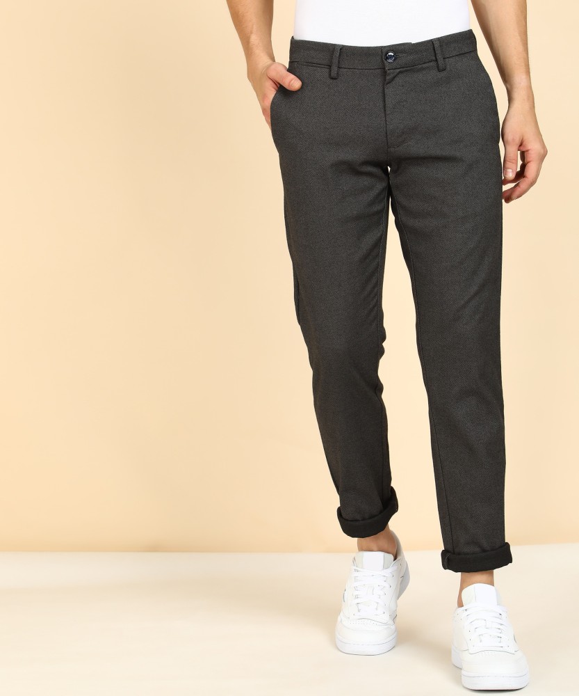 Allen Solly Formal Trousers  Buy Allen Solly Mens Grey Slim Fit Textured  Formal Trouser Online  Nykaa Fashion