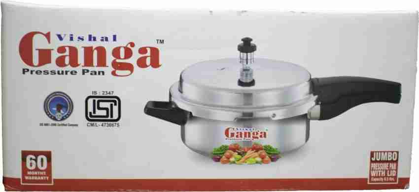 Vishal Ganga 6.5 L Outer Lid Pressure Cooker Pressure Pan Price in India Buy Vishal Ganga 6.5 L Outer Lid Pressure Cooker Pressure Pan online at Flipkart