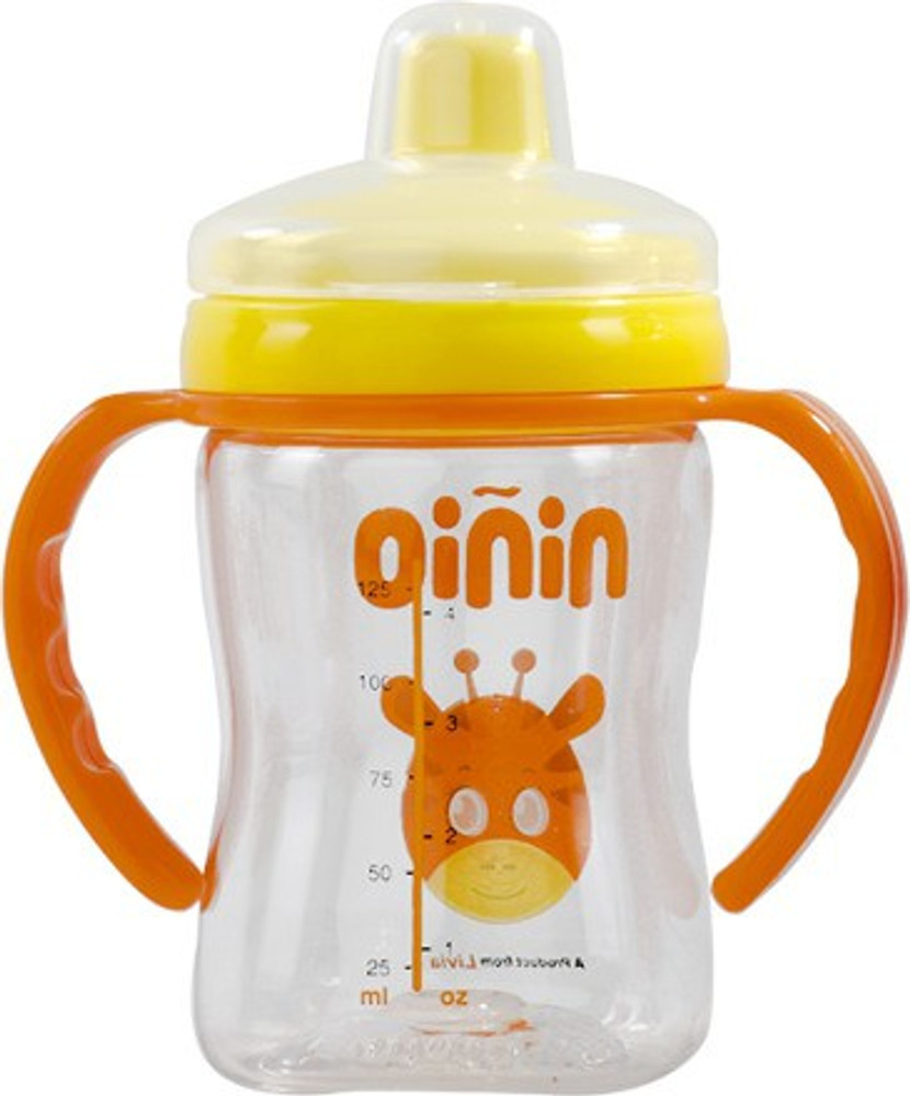 ninio Baby Sippy Cup Wide Neck Anti Colic Transparent Yellow 125