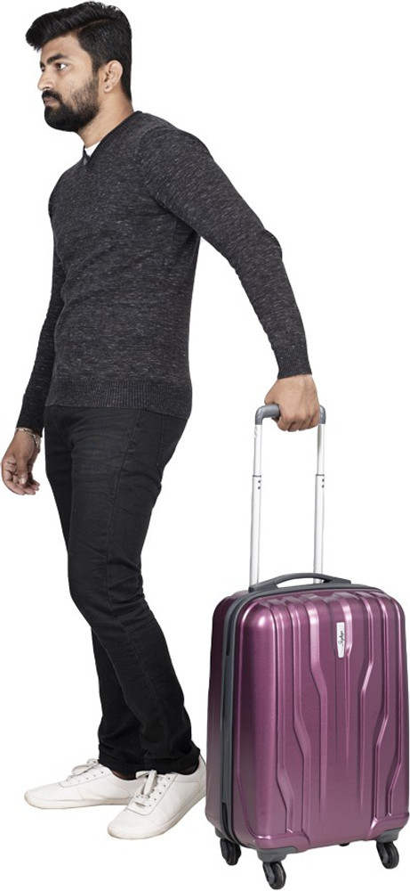SKYBAGS Marshal Strolly 55 360 RSN Cabin Suitcase 4 Wheels 22 inch Raisin Price in India Flipkart