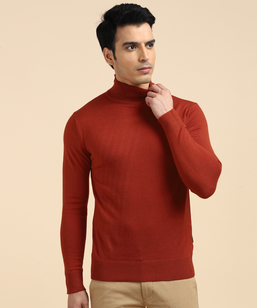 NUMERO UNO Solid High Neck Casual Men Orange Sweater - Buy NUMERO UNO Solid  High Neck Casual Men Orange Sweater Online at Best Prices in India |  Flipkart.com
