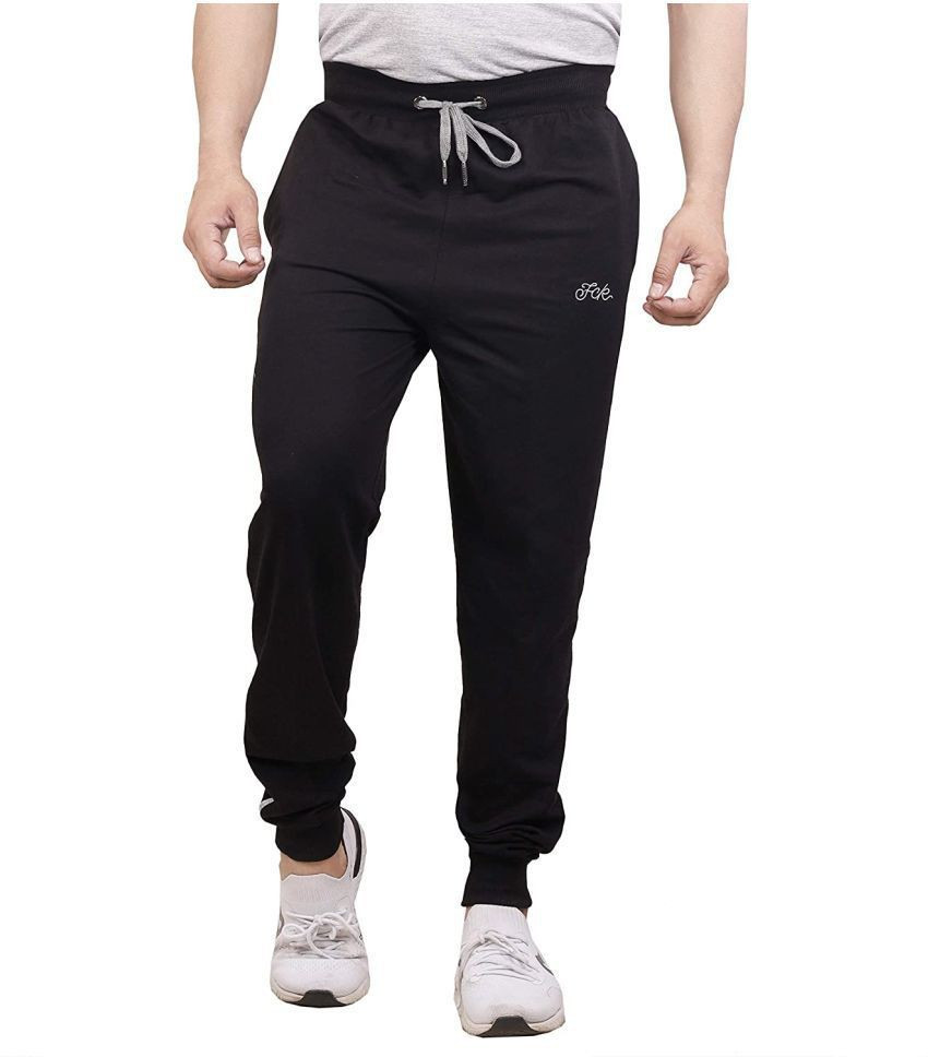 Fck Plus Solid Men Black Track Pants Buy Fck Plus Solid Men