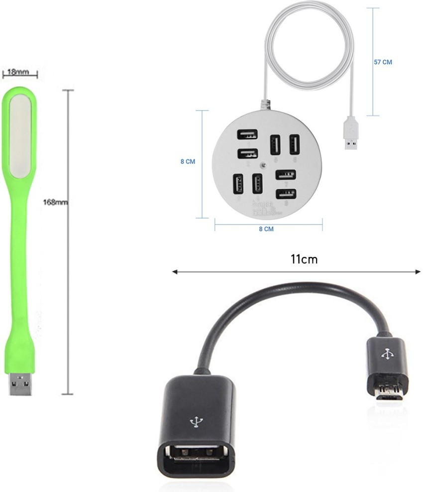 Flipkart SmartBuy Combo of Portable USB 2.0 8-Port Adapter + USB