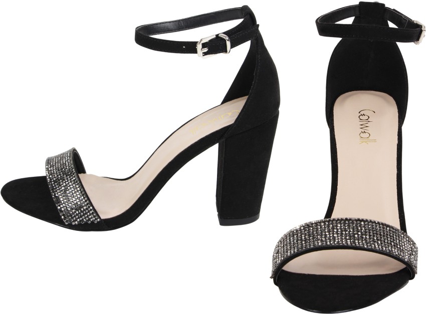 Catwalk black block online heels