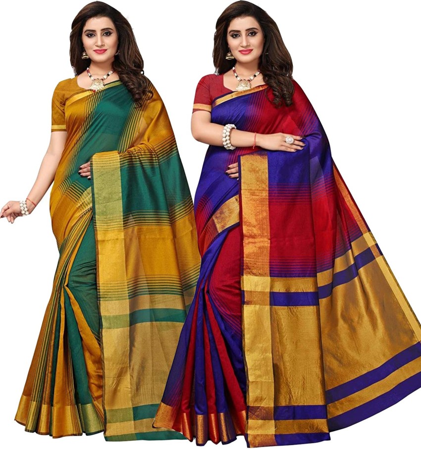 Cotton silk sarees combo on sale offer