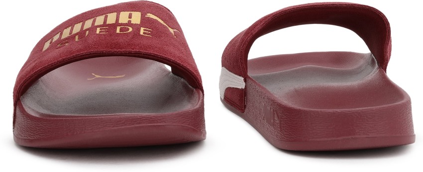 Puma maroon hot sale slides