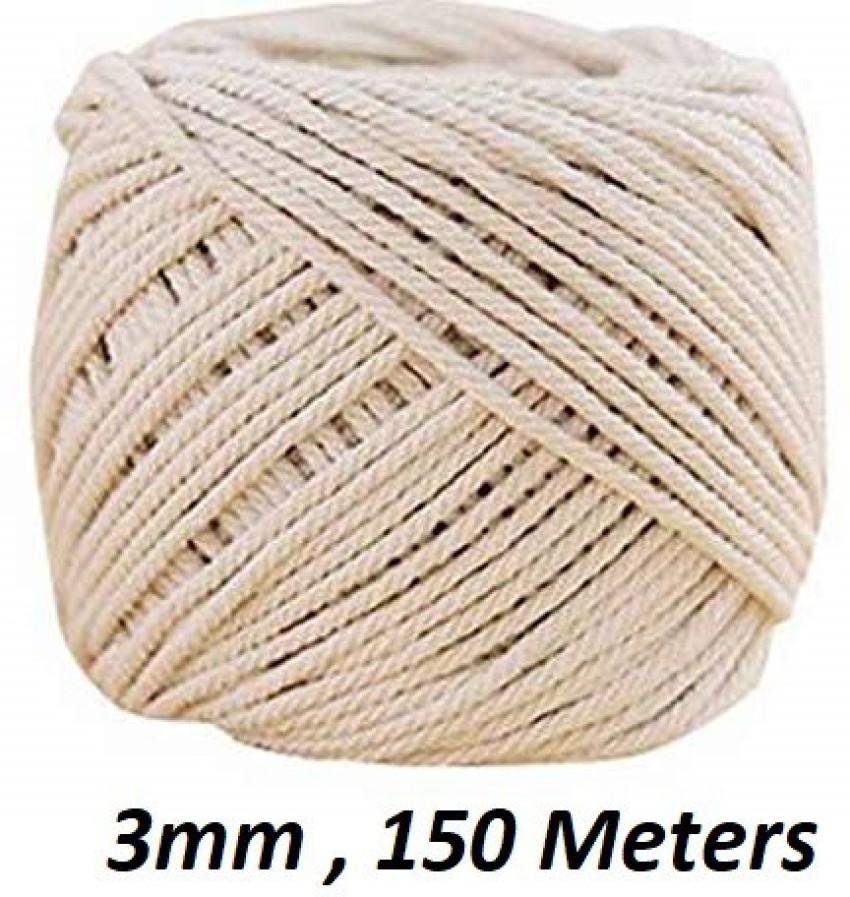 vmps 5MM 100 Meters Cotton Cord/Dori Thread for Macrame DIY and Other  Projects (Off-White) - 5MM 100 Meters Cotton Cord/Dori Thread for Macrame  DIY and Other Projects (Off-White) . shop for vmps