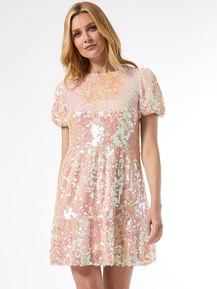 Dorothy perkins pink sequin dress discount