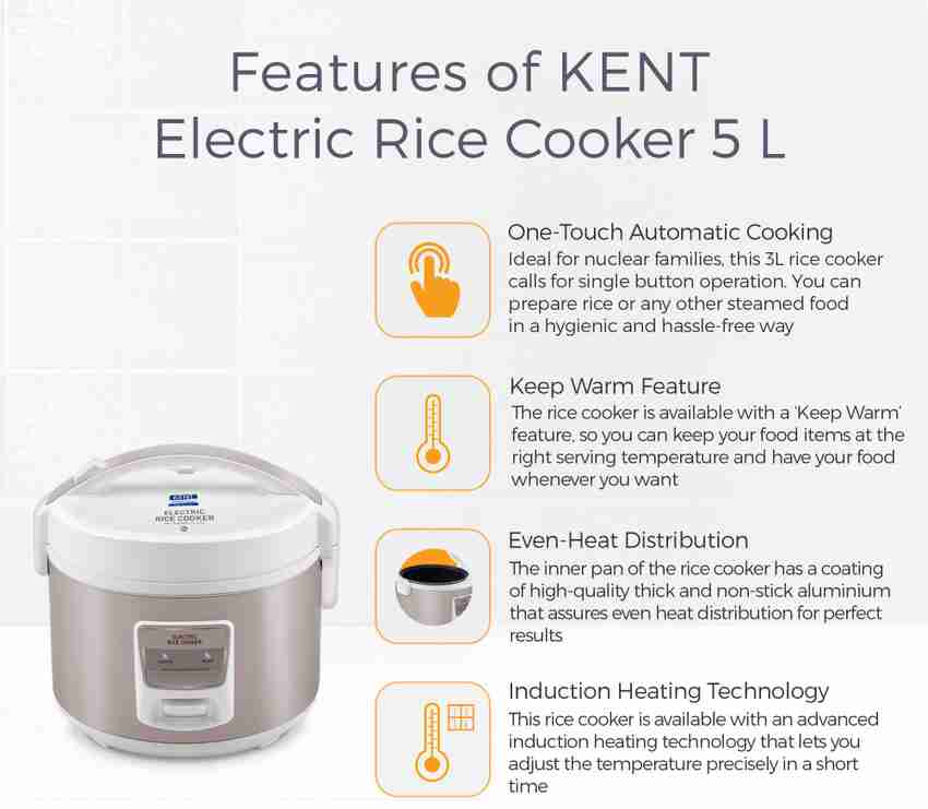Kent electric rice cooker 5l best sale