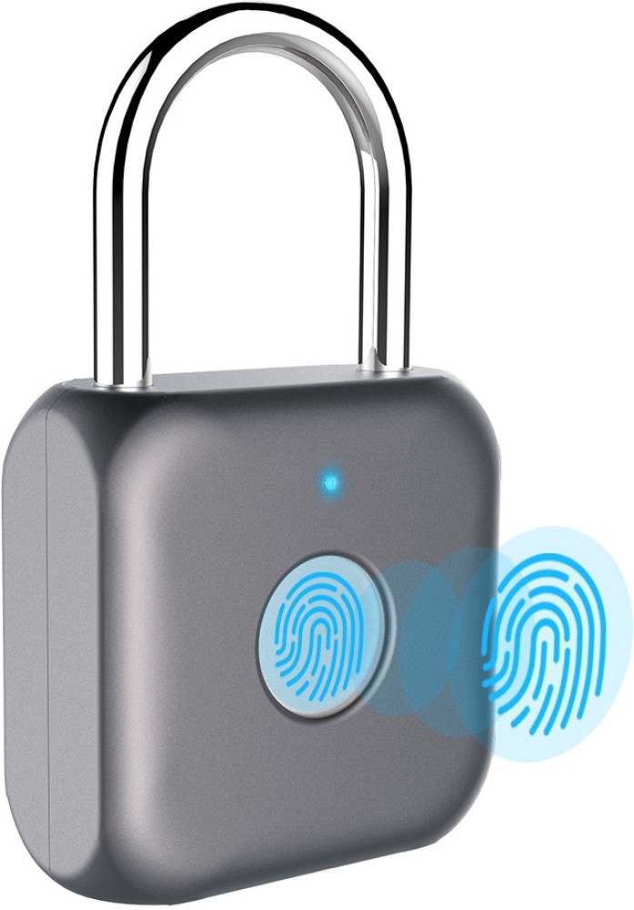 Fingerprint Padlock Mini Smart Padlock Keyless USB Charging Biometric High Security Lock for Gym Locker, Shed Locker, Storage Units, Luggages, Suitca