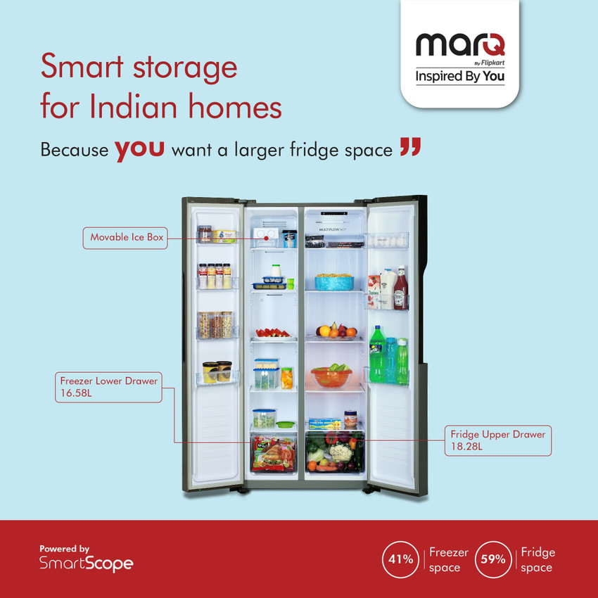 Flipkart side by side fridge discount