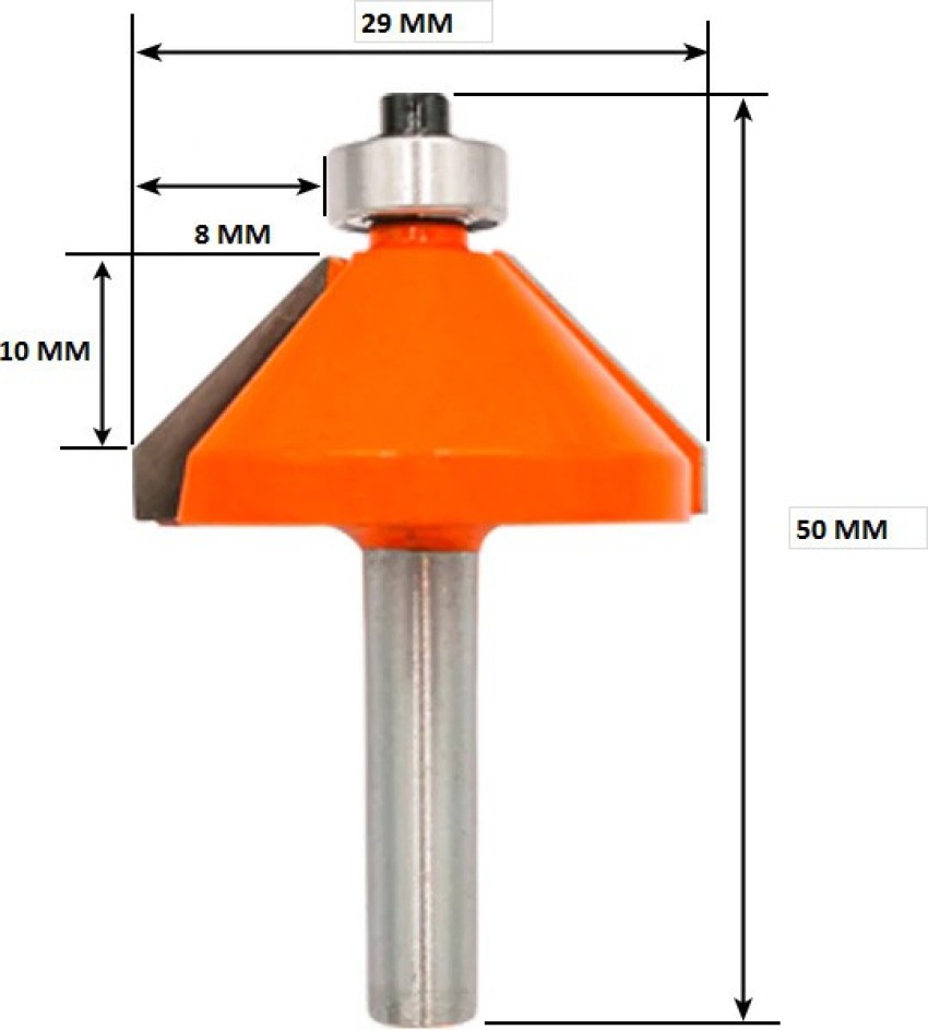 Chamfer router deals bit set