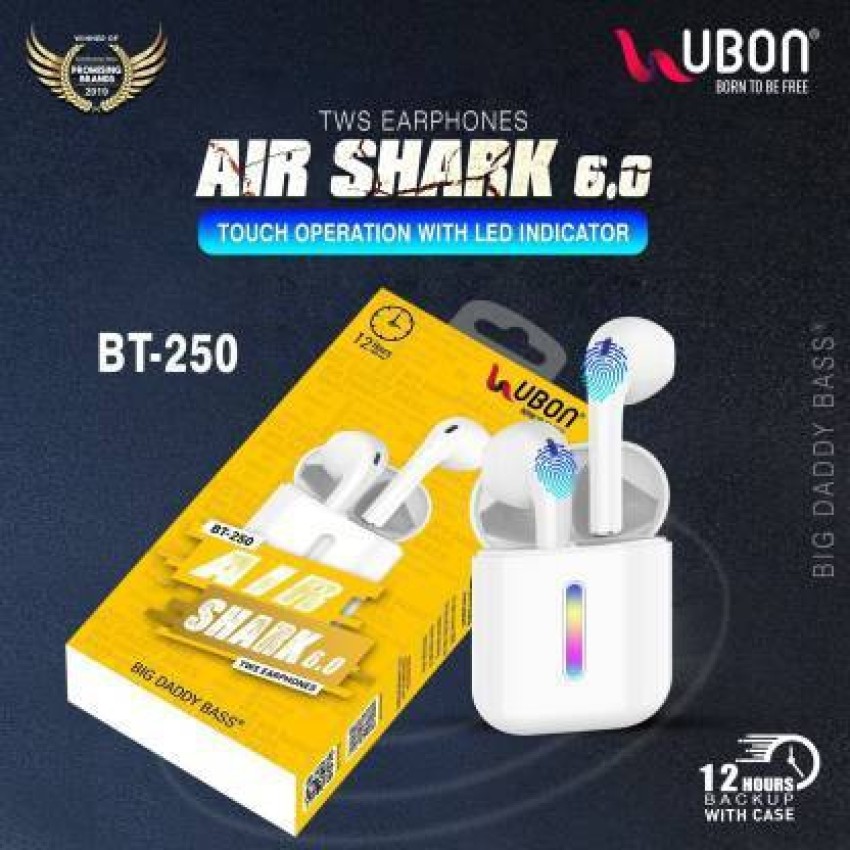 Ubon BT 250 Air Sharck 6.0 TWS Buds Bluetooth Headset Price in