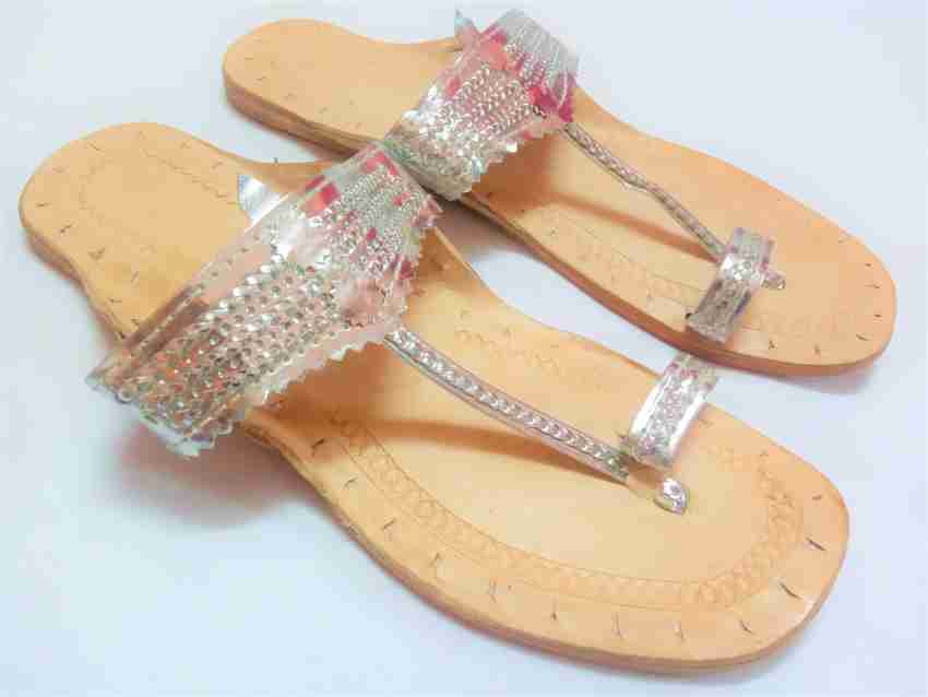 Silver best sale kolhapuri wedges