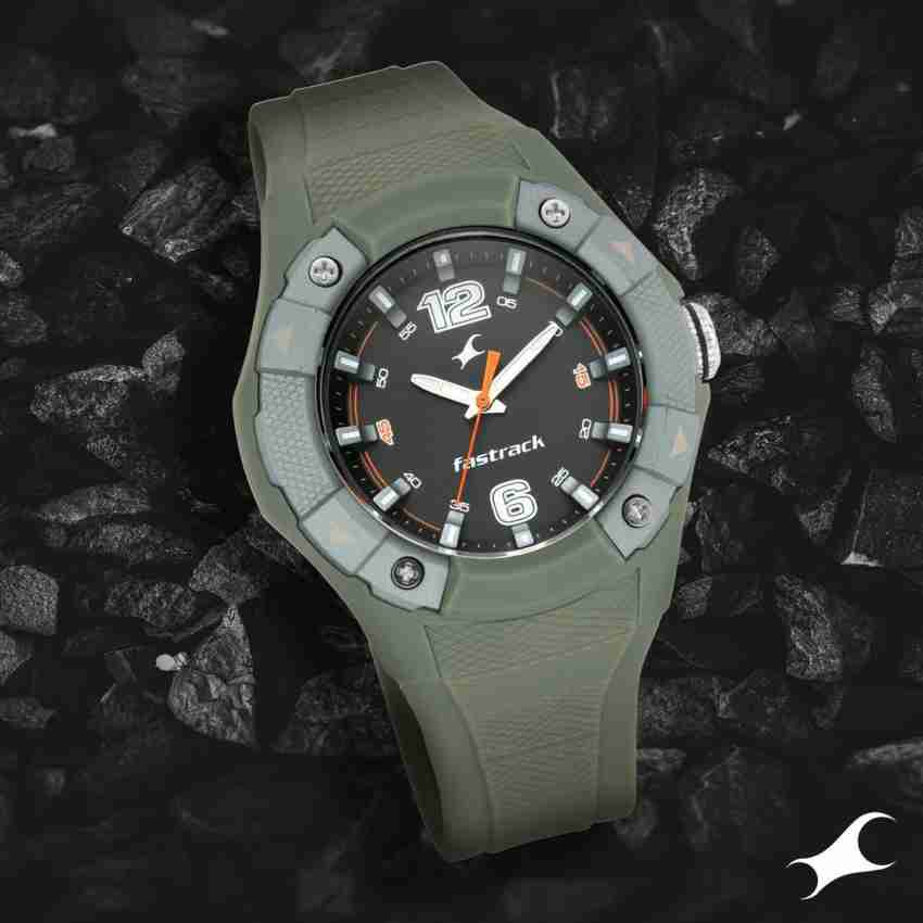 Fastrack military deals green watches