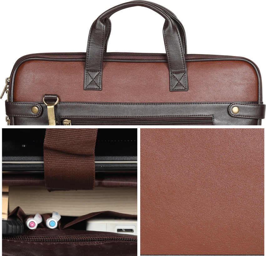 Men's 15 inch 2025 leather laptop bag