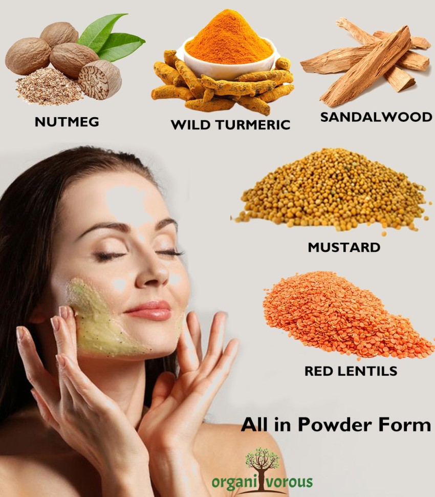 Organivorous Herbal Face Pack with Wild Turmeric Kasturi Haldi