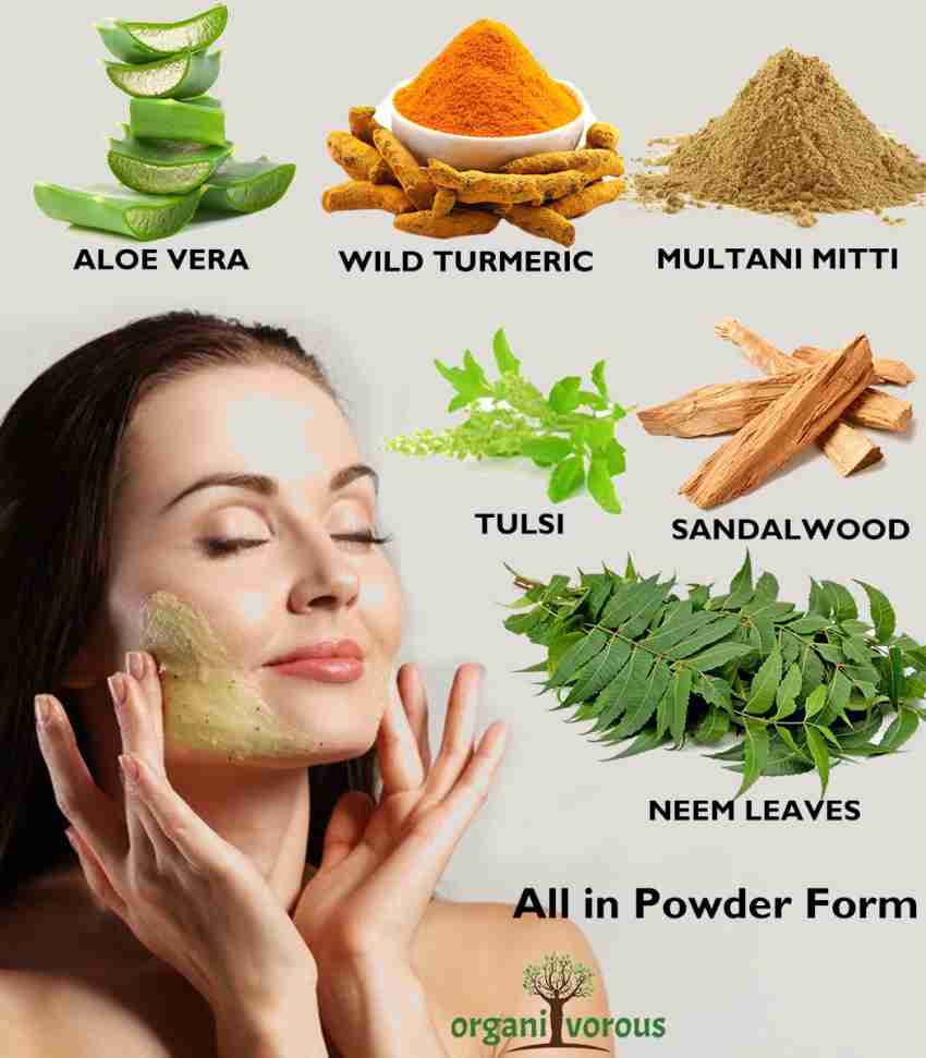 Organivorous Ubtan Face Pack with Multani Mitti Wild Turmeric