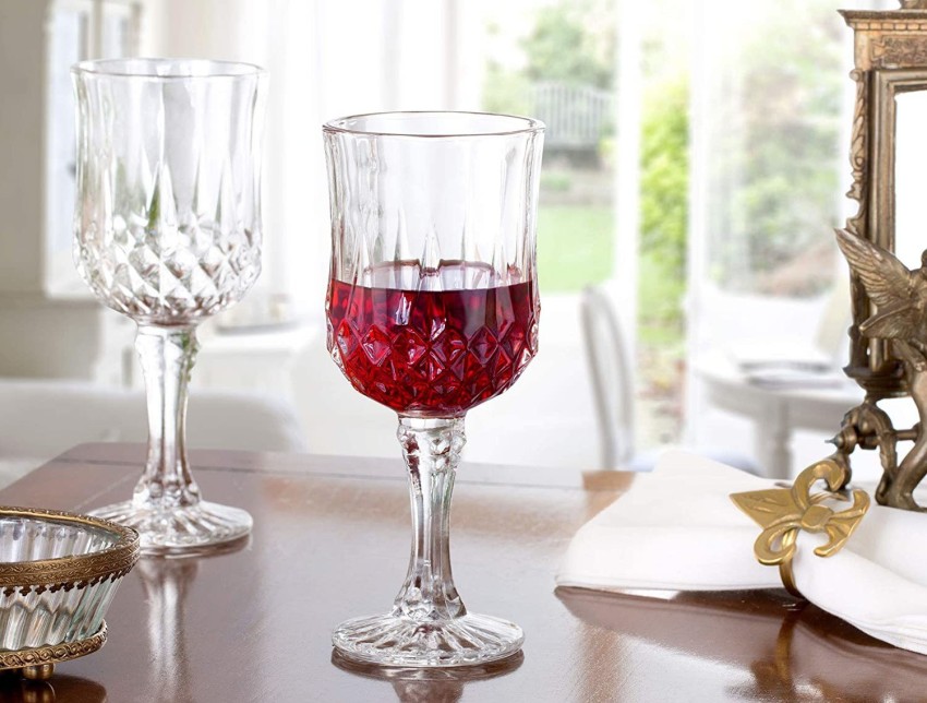 Crystal wine glasses, 220ml, 6 pieces