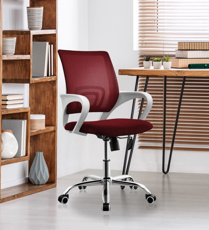 Finch Fox Low Back Royal Ergonomic White Body Desk Mesh Chair in