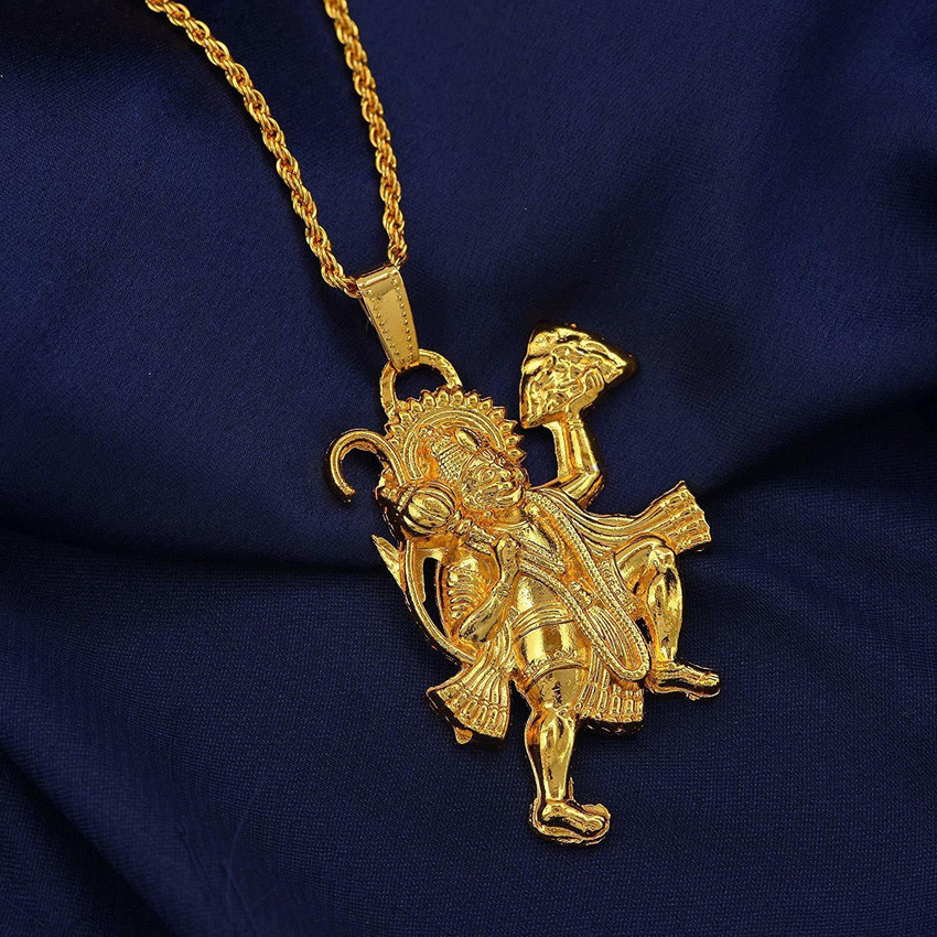 morir Gold Plated Lord Hanuman Bajrang Bali Hindu God Religious