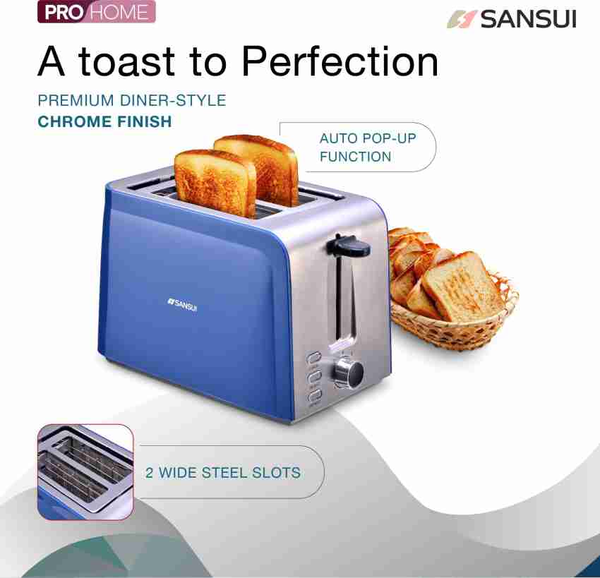 2 Slice Bread Toaster -Stainless Steel