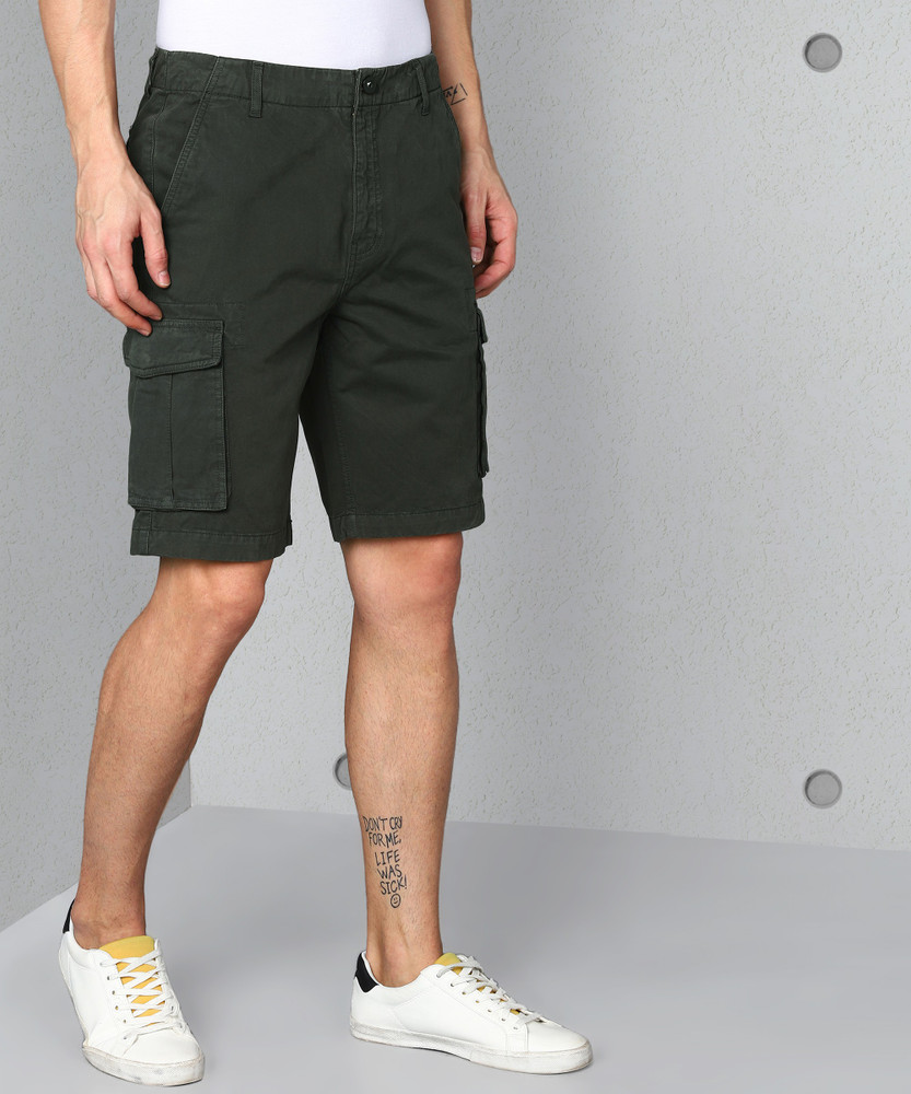 Dark green cargo shorts outlet