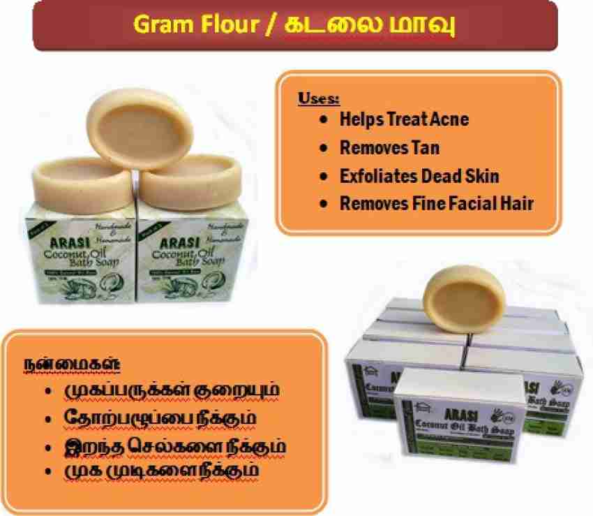 Arasi Agencies Handmade Pure Coconut Oil Gram Flour Kadalai Maavu