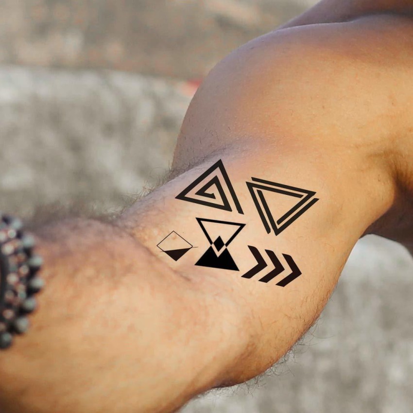 Triangular design with a lot of black tattoo  Stock Illustration  74842208  PIXTA